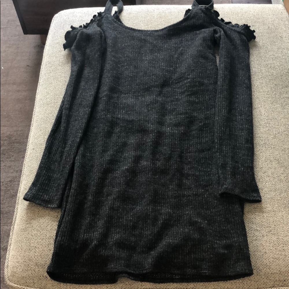 Hollister cold shoulder sweater dress